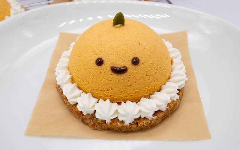 Zoomed in view of Pumpkin Cheesecake