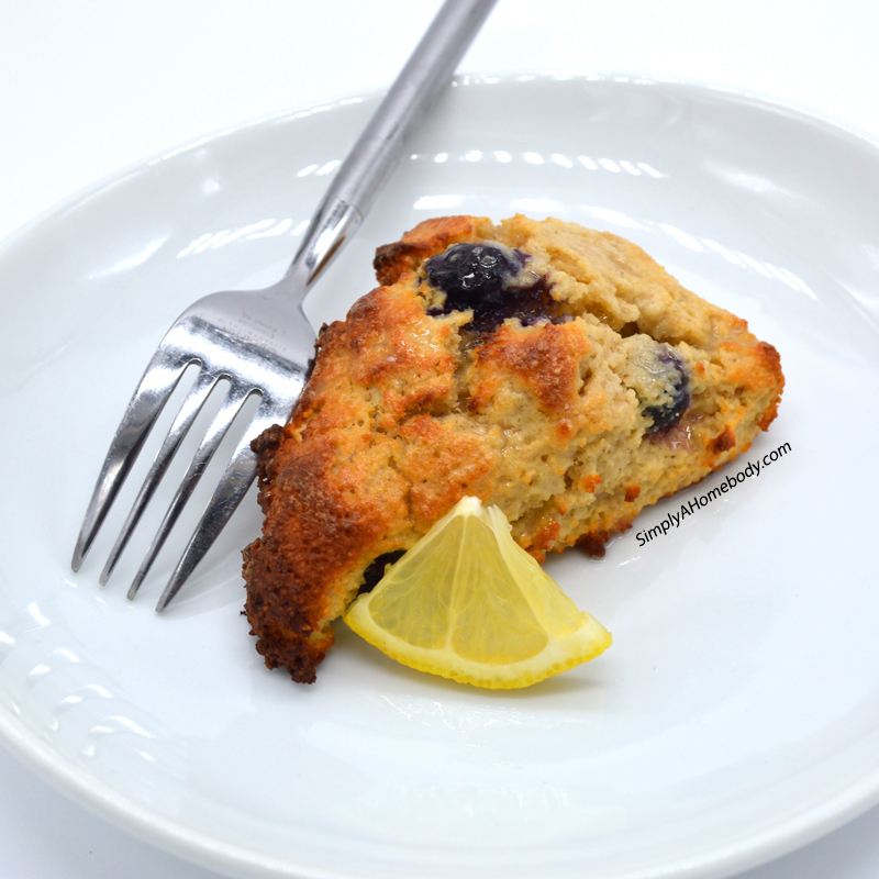 Blueberry Scone with Lemon Glaze - Plated
