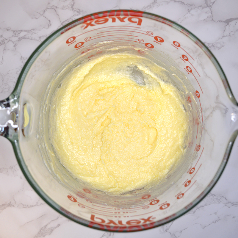 Mixing eggs and vanilla