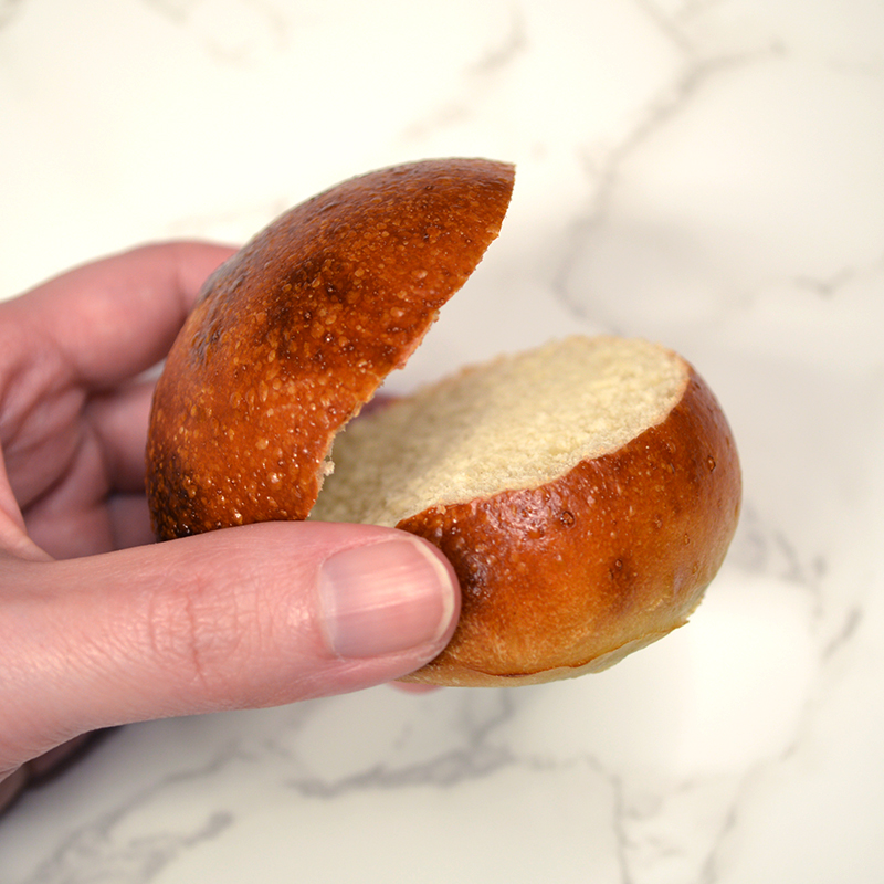 maritozzi bun with slice