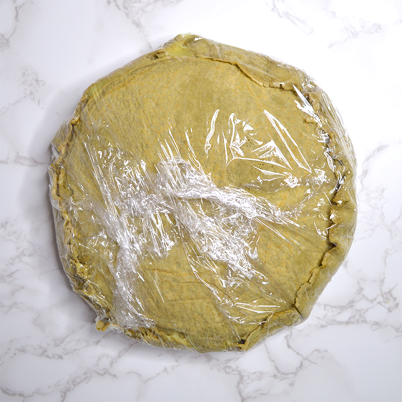 Wrapped matcha mille crepe