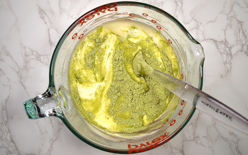 mix dry and wet ingredients