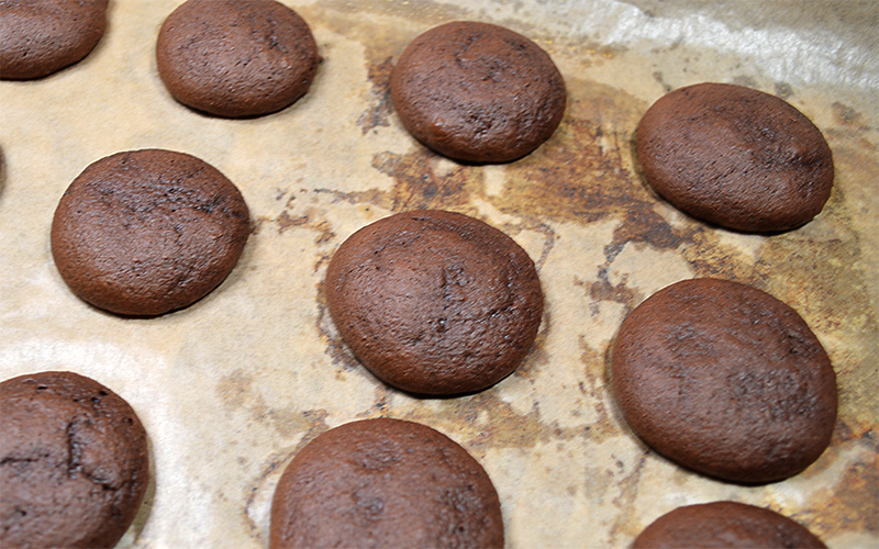 Baked chocolate cake