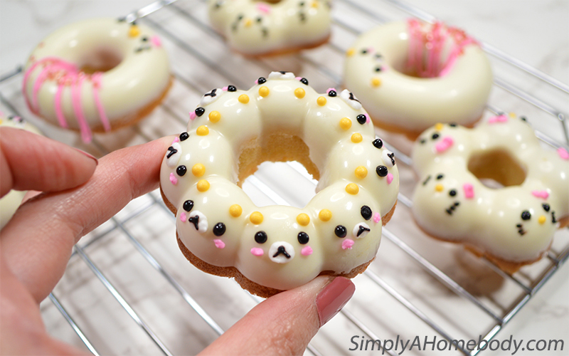 Baked Mochi Donuts - Rilakkuma & Hello Kitty - Simply A Homebody