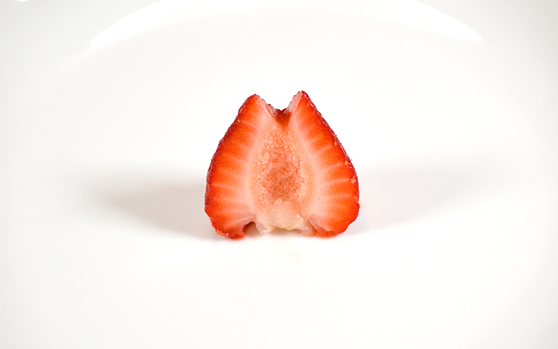 Strawberry in half