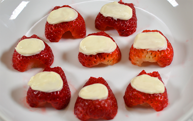 Strawberry with white chocolate