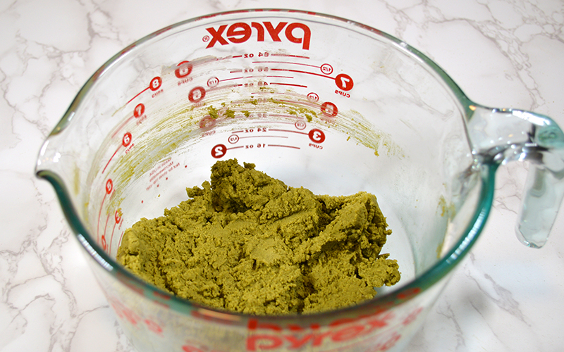 Matcha thumbprint cookie dough