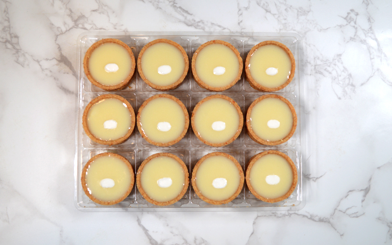 Nose area with white icing