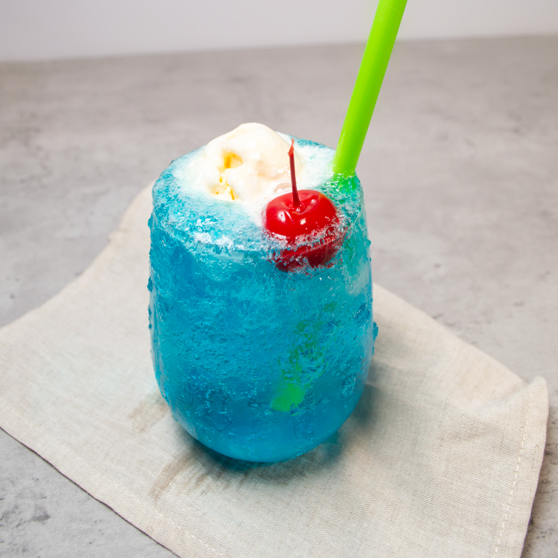 Fourth of July Drink with straw